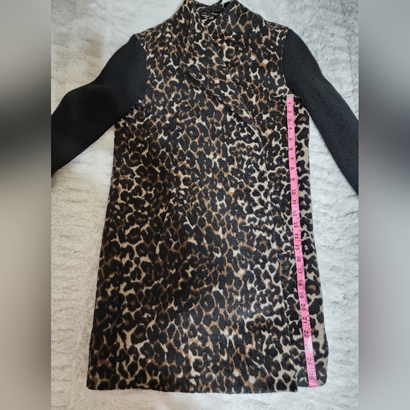 Kenneth Cole Cheetah Print Sweater Sleeve Coat - Picture 13 of 13